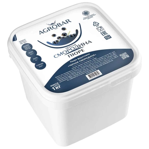 Пюре замороженное Agrobar Черная Смородина 1000 г