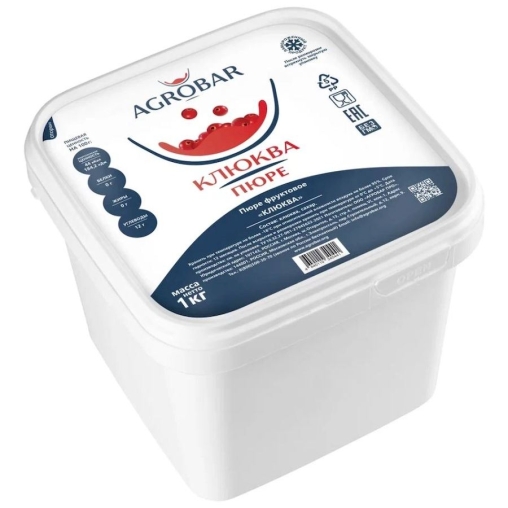 Пюре замороженное Agrobar Клюква 1000 г