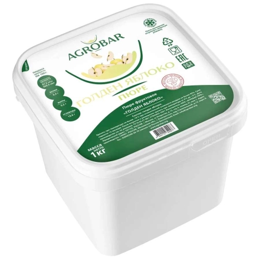 Пюре замороженное Agrobar Яблоко Голден без сахара 1000 г