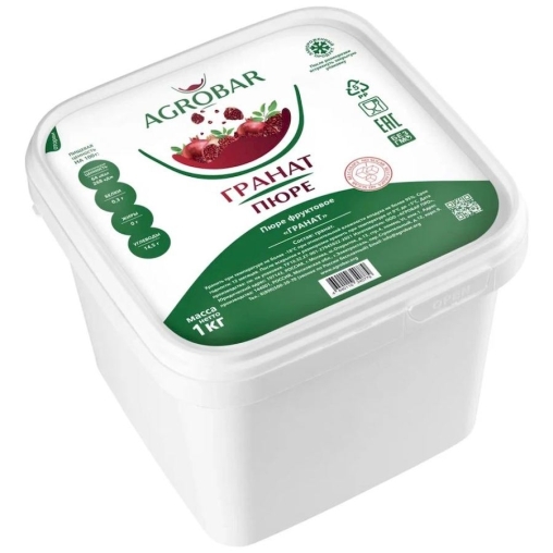 Пюре замороженное Agrobar Гранат без сахара 1000 г