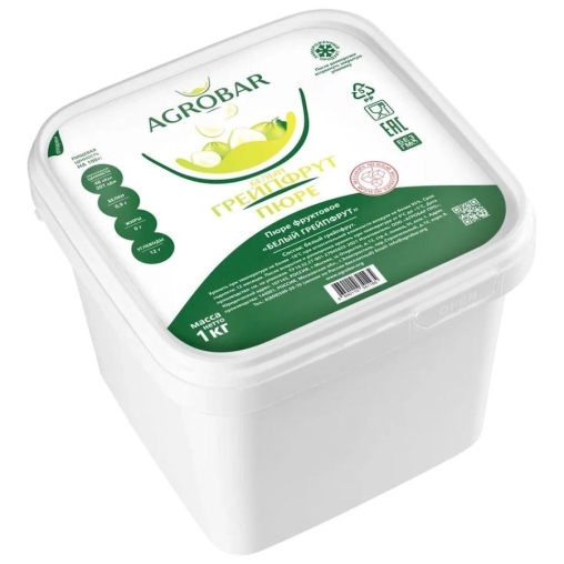 Пюре замороженное Agrobar Грейпфрут без сахара 1000 г