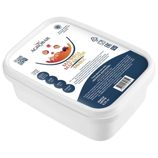 Пюре замороженное Agrobar Микс Малина Маракуйя 250 г