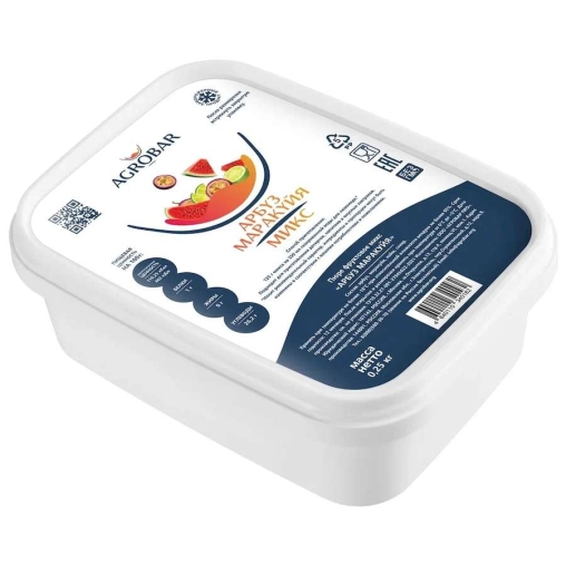 Пюре замороженное Agrobar Микс Арбуз Маракуйя 250 г
