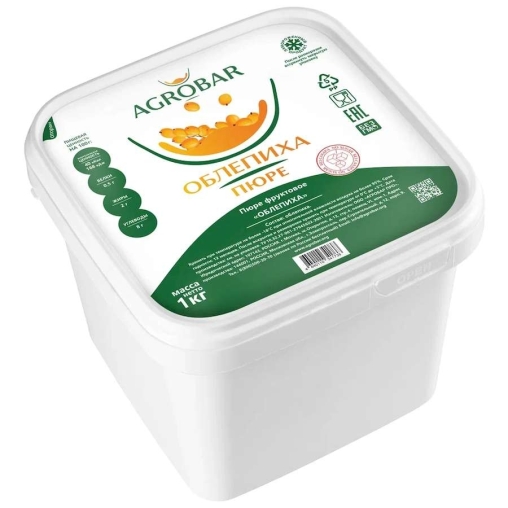 Пюре замороженное Agrobar Облепиха без сахара 1000 г
