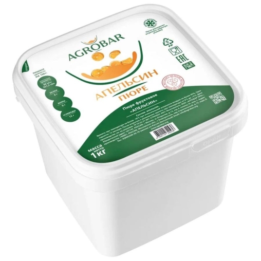 Пюре замороженное Agrobar Апельсин без сахара 1000 г