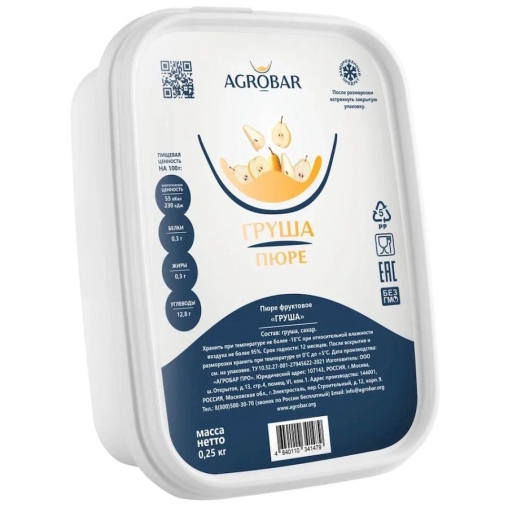 Пюре замороженное Agrobar Груша 250 г