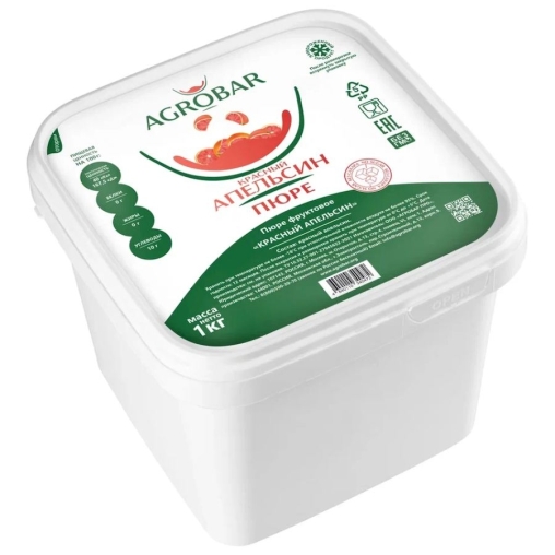 Пюре замороженное Agrobar Красный Апельсин без сахара 1000 г