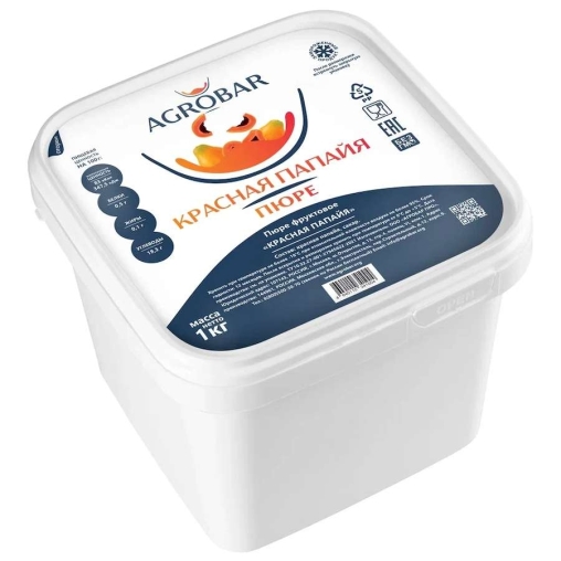 Пюре замороженное Agrobar Папайя Красная 1000 г