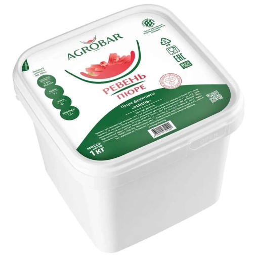 Пюре замороженное Agrobar Ревень без сахара 1000 г