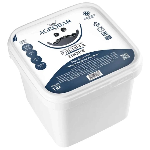 Пюре замороженное Agrobar Черноплодная Рябина 1000 г