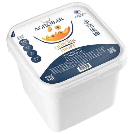 Пюре замороженное Agrobar Персик Желтый 1000 г