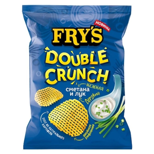 Чипсы рифленые FRY’S Нежная сметана и дерзкий лук 70 г
