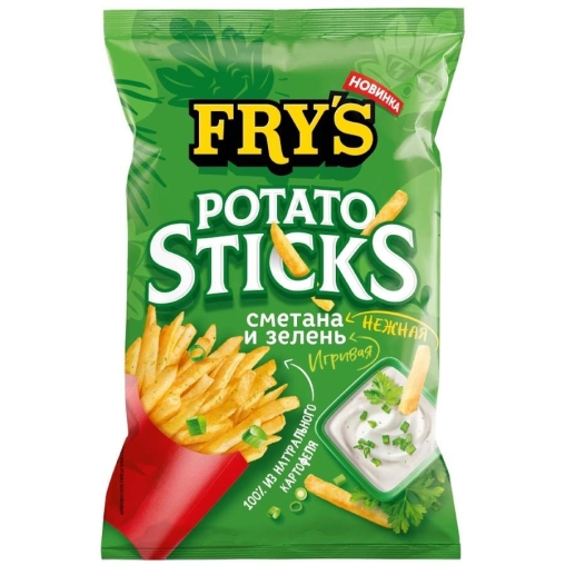 Чипсы-соломка картофельные FRY’S Нежная сметана и игривая зелень 90 г