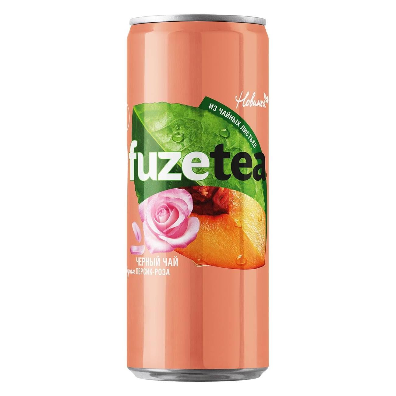 Чай FuzeTea Персик-Роза 330 мл банка 0.33 – цена, описание, фото