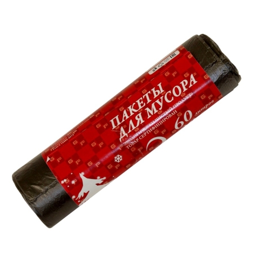 Мешки мусорные 60 л 60×70 см в рулоне 20 шт.