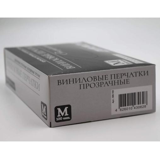 Перчатки For professional неопудренные винил ПРОЗРАЧНЫЕ р. M 100 шт.