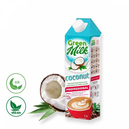 Молоко Green Milk Professional Coconut кокосовый на соевой основе 1000 мл