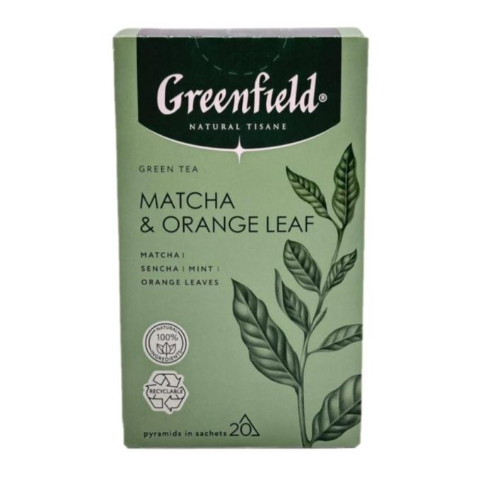 Чай Greenfield Natural Tisane зеленый Matcha & Orange Leaf 20 пирам. × 1,8 г