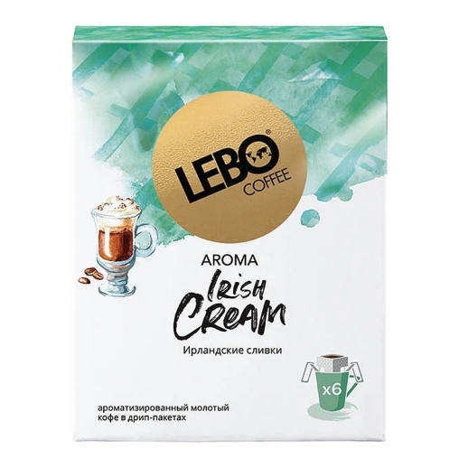 Кофе молотый в дрип-пакетах ароматизированный LEBO Irish Cream 63 г