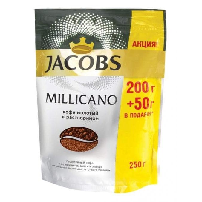 Кофе молотый в растворимом Jacobs Millicano 250 г