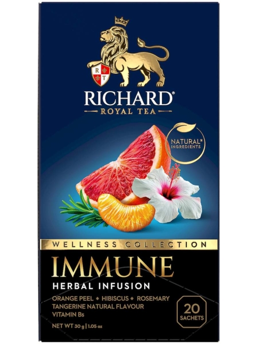 Чайный напиток Richard IMMUNE цветочный аромат. 20 саше × 1.5 г Чайный напиток Richard IMMUNE цветочный аромат. 20 саше × 1.5 г
