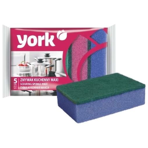 Губки для мытья посуды York Макси 95×65×30 мм 5 шт