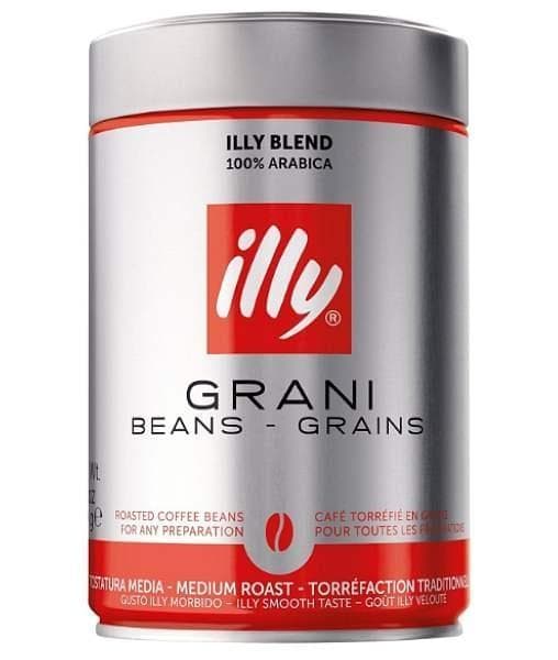 Кофе в зернах illy Classico Grani 250 г в жестяной банке