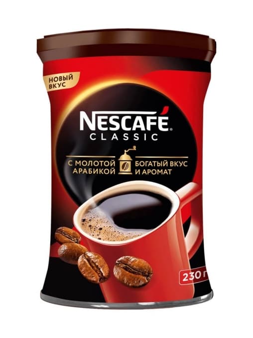 Кофе растворимый Nescafé Classic 230г (банка)