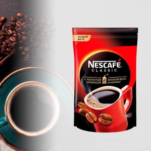 Кофе раств. с молотым Nescafé Classic пакет 150г