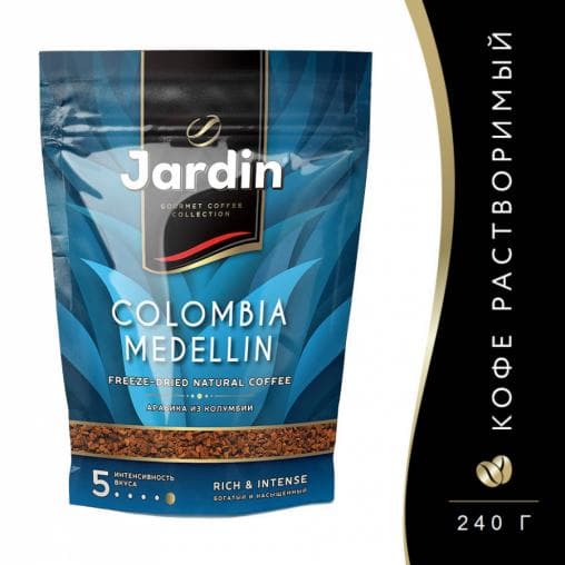 Кофе растворимый Jardin Colombia Medellin дой-пак 240г