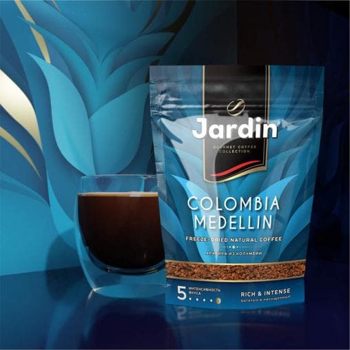 Кофе растворимый Jardin Colombia Medellin дой-пак 75г