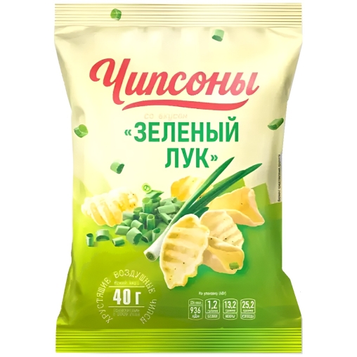 Чипсы картофельные Чипсоны со вкусом Зелёного лука 40 г