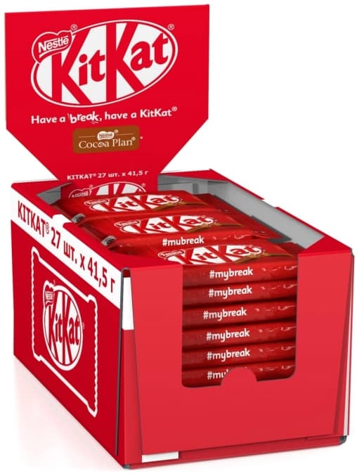 Батончик шоколадный плитка Кит Кат KitKat 41,5 гр