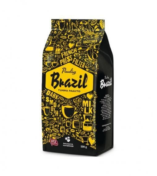 Кофе в зернах Paulig Brazil Tumma Paahto 500 г