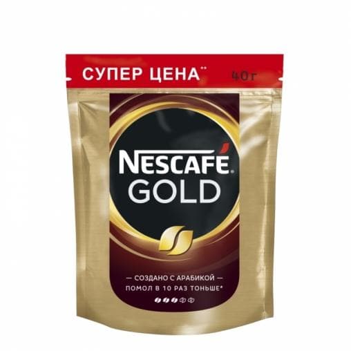 Кофе растворимый Nescafé Gold пакет 40 г