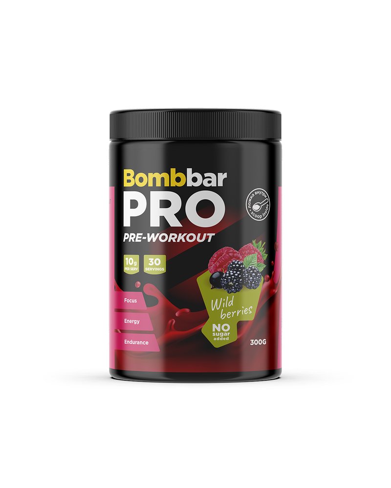 Предтренировочный комплекс Bombbar Pro - Лесная ягода (300г)