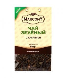 Чай листовой Marcony зеленый с жасмином 50 г