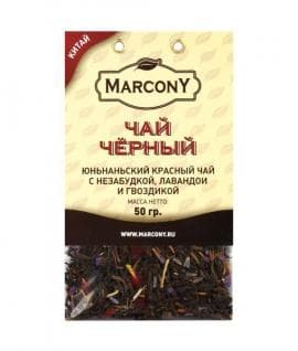 Чай чёрный листовой Marcony Юньнаньский чай с доб. 50 г