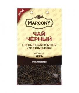 Чай чёрный листовой Marcony юньнаньский с клубникой 50 г