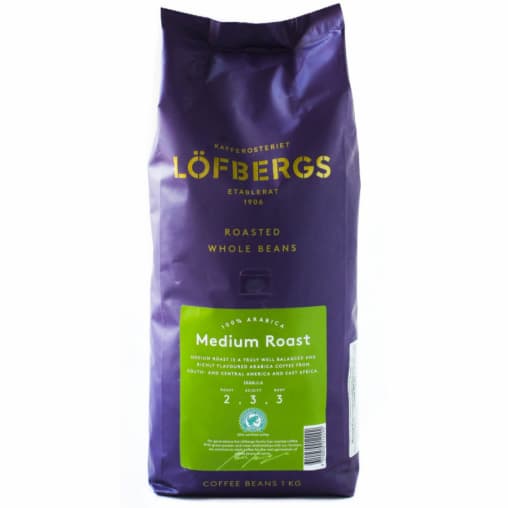 Кофе в зернах Lofbergs Medium Roast 1000 г (1кг)
