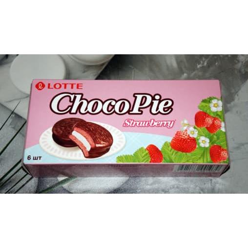 Lotte Choco Pie Strawberry Клубника 28 г