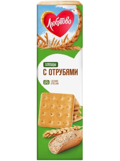 Любятово Хлебцы С ОТРУБЯМИ 185 г