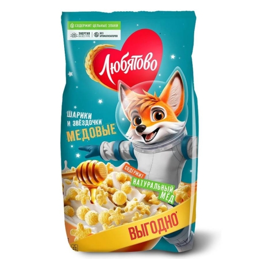 Любятово Медовые шарики и звёздочки 200 г