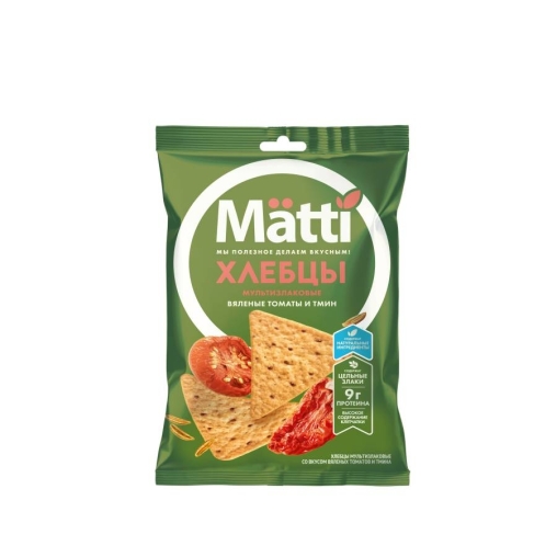 Хлебцы мультизлаковые MATTI С вялеными томатами и тмином 75 г