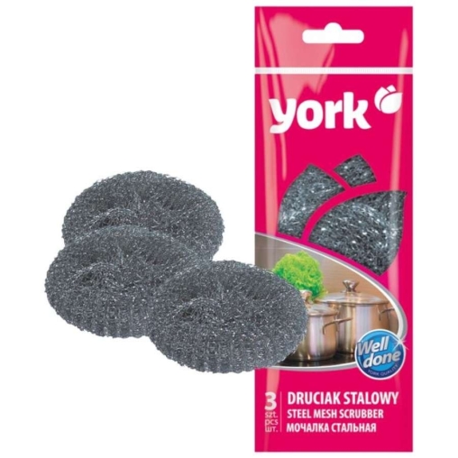 Мочалка металлическая York для посуды 3 шт