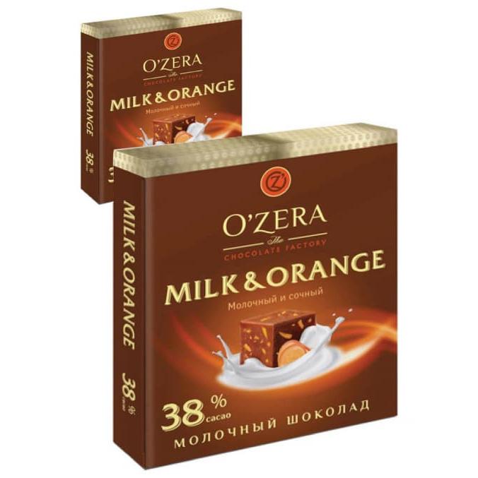 Шоколад O"Zera молочный Milk & Orange 90 г