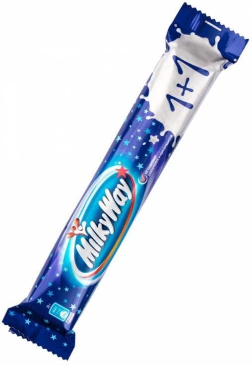 Батончик шоколадный Milky Way 1+1  52гр