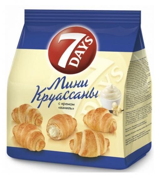 Круассаны мини 7Days Ваниль 105 г