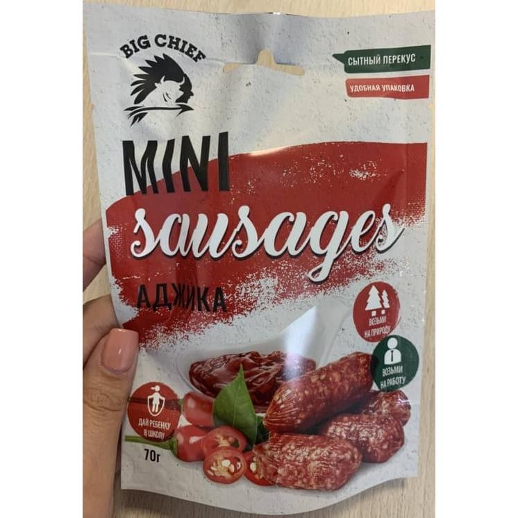 Mini sausages мини-сосиски АДЖИКА 70 г