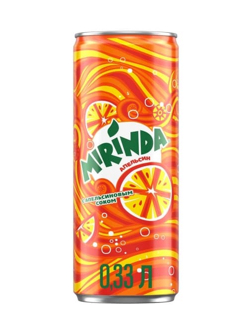 Газированный напиток Mirinda Апельсин 330мл ж/б